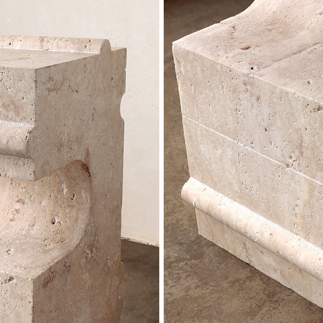 Приставной стол Hume Stone Side Table дизайн Kelly Wearstler
