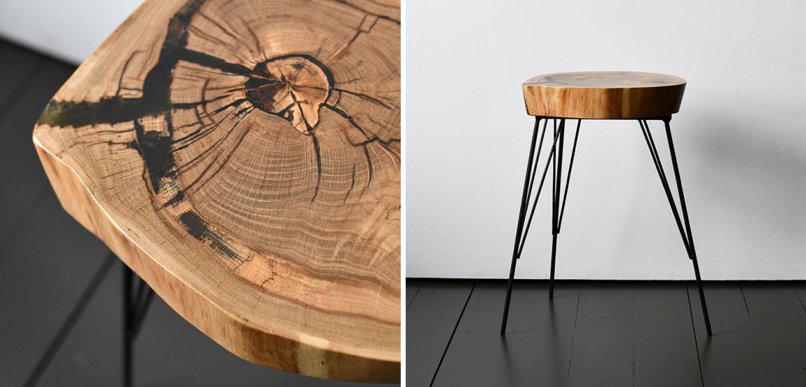 Приставной стол Kaylum Industrial Metal Rust Side Table