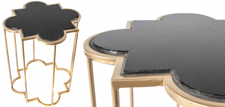 Приставной стол Marble Countertop gold