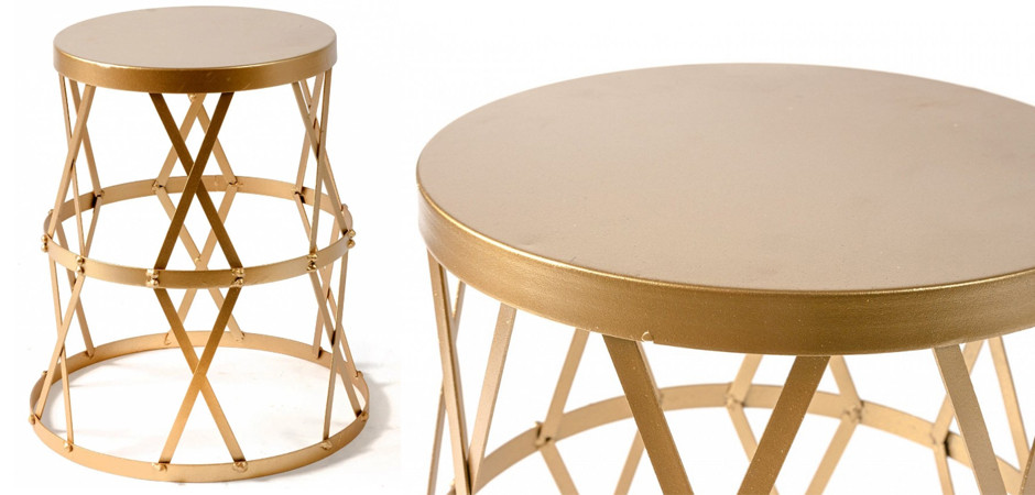 Приставной стол Metal Round Drum