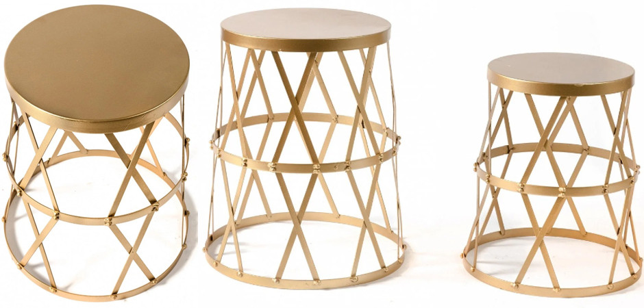 Приставной стол Metal Round Drum