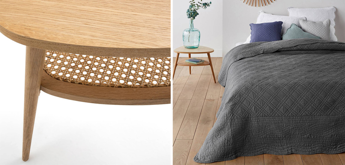 Приставной стол Morten Wicker Side Table 3 legs