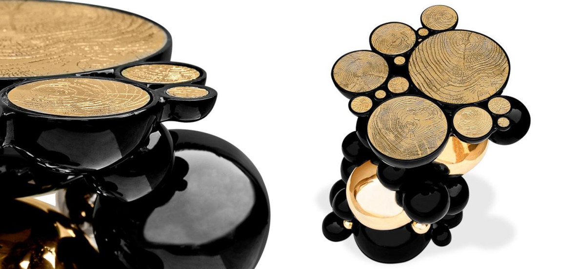 Приставной стол Newton Side Table in Black Boca do Lobo