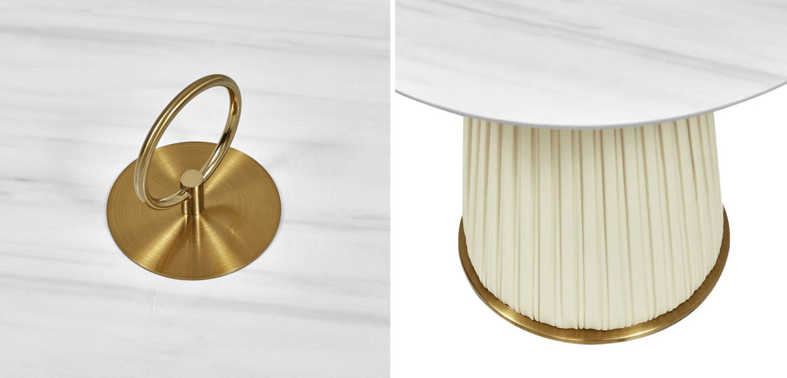 Приставной стол Orlaith White Gold Side Table