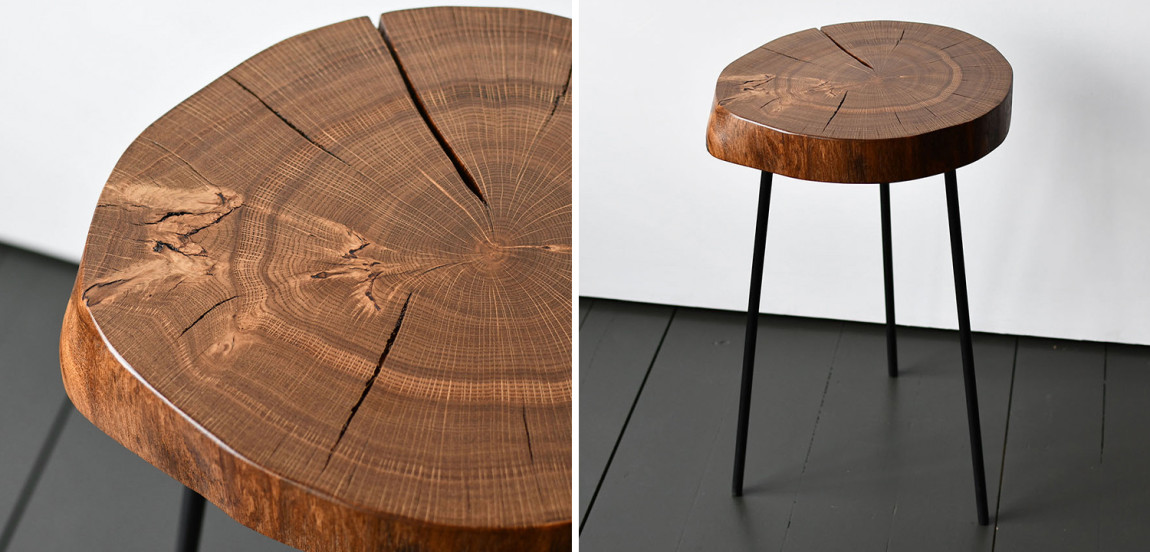 Приставной стол Plummer Industrial Metal Rust Side Table