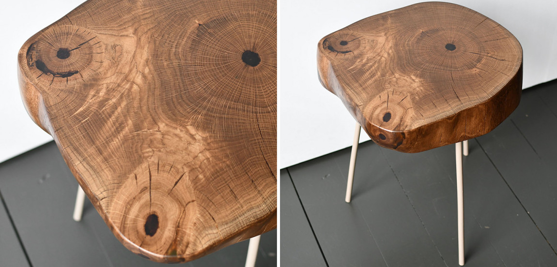 Приставной стол Povey Industrial Metal Rust Side Table