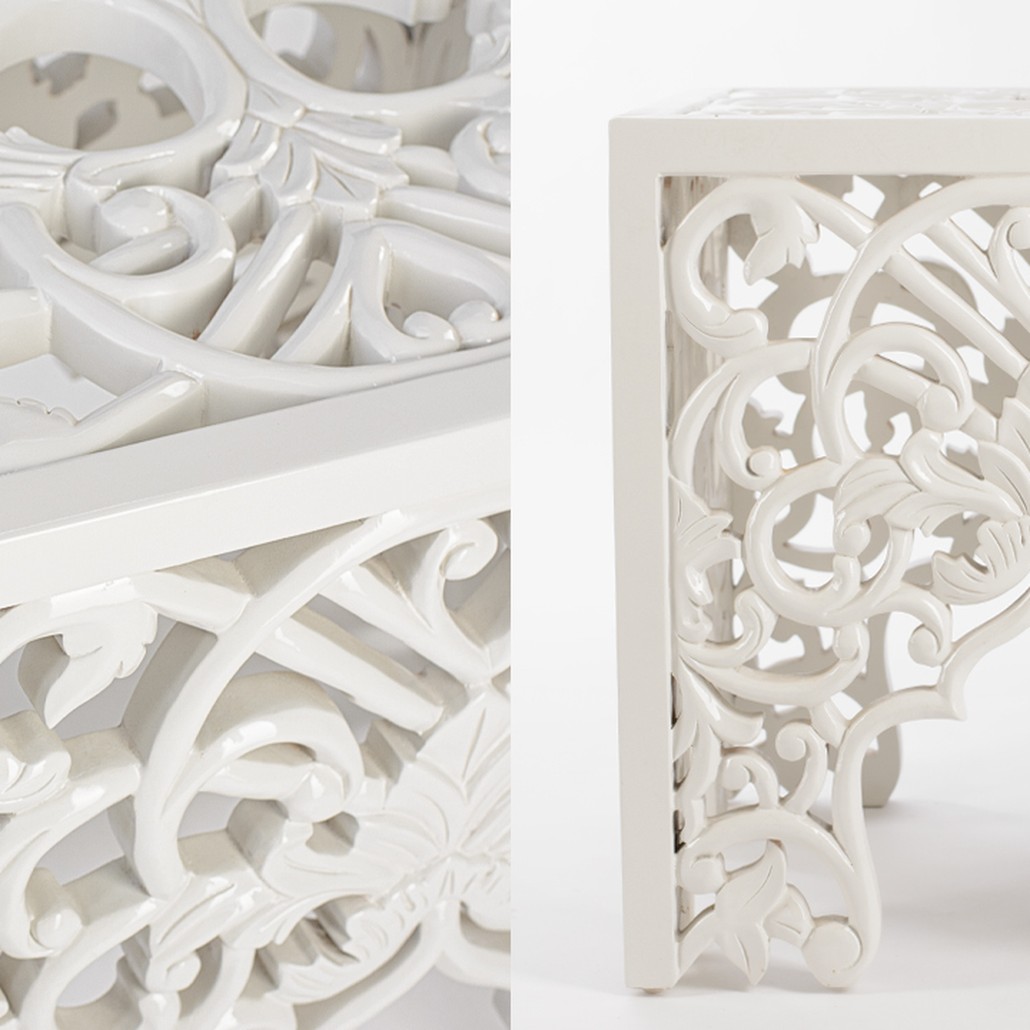 Приставной стол Side Table White lace