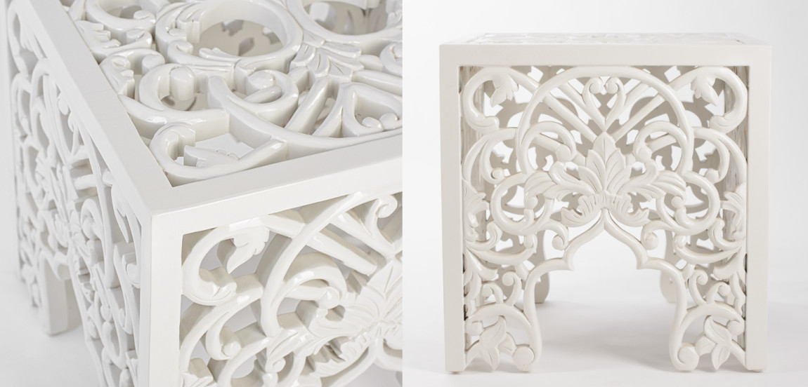 Приставной стол Side Table White lace