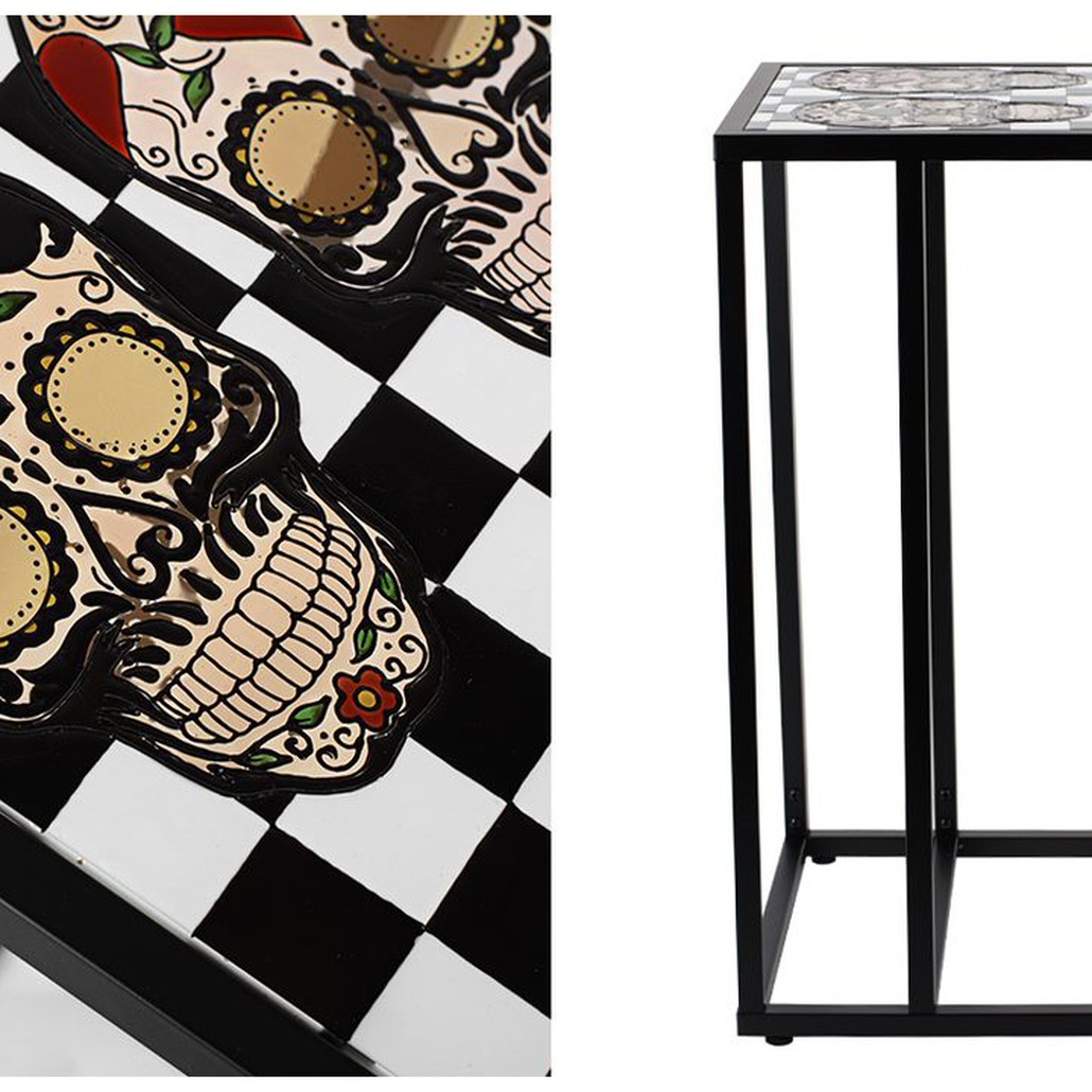 Приставной стол Skull on Chessboard