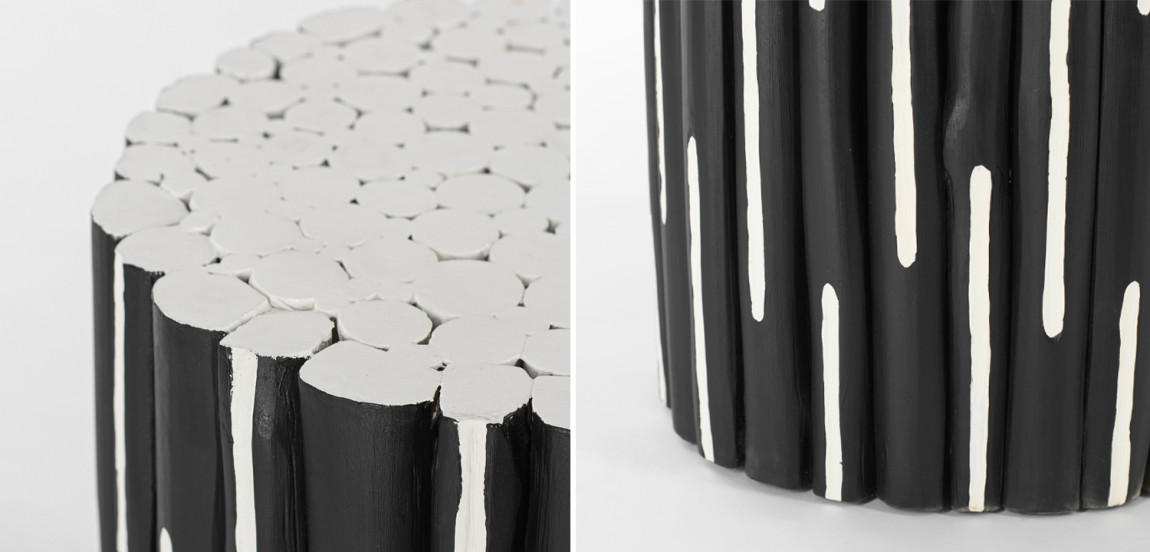 Приставной стол Table Licorice Sticks Black White