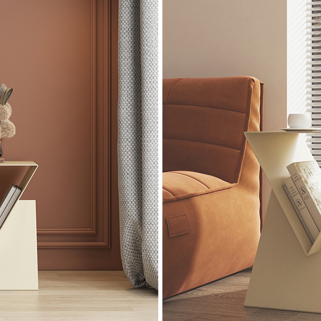 Приставной стол Two Triangles Beige Side Table