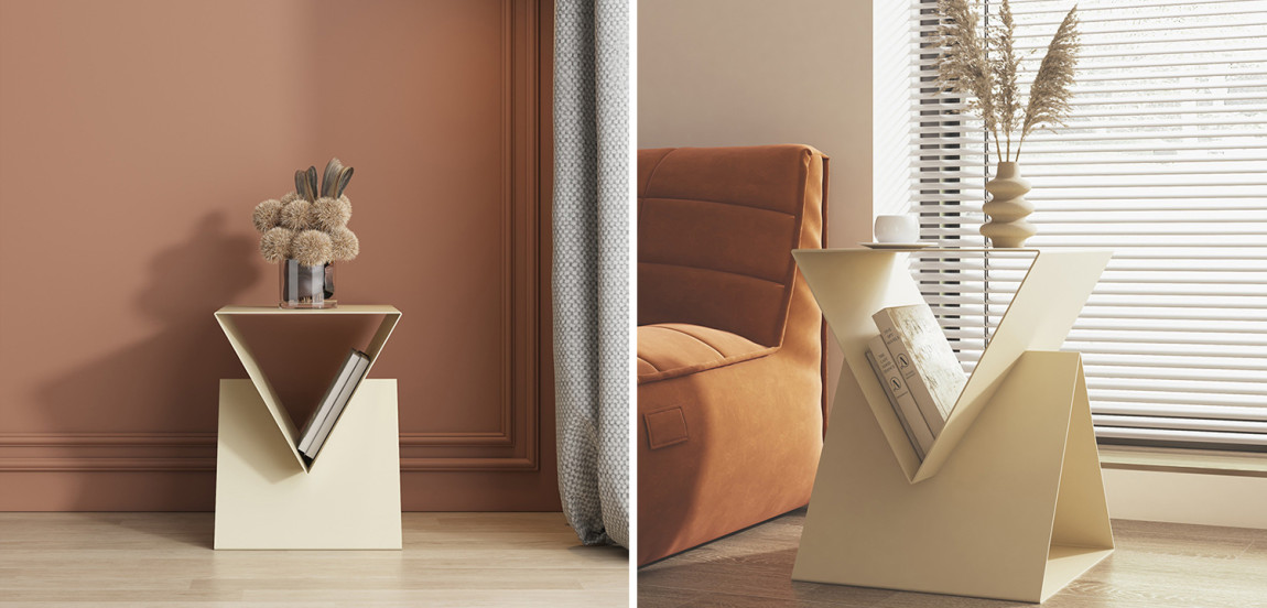Приставной стол Two Triangles Beige Side Table