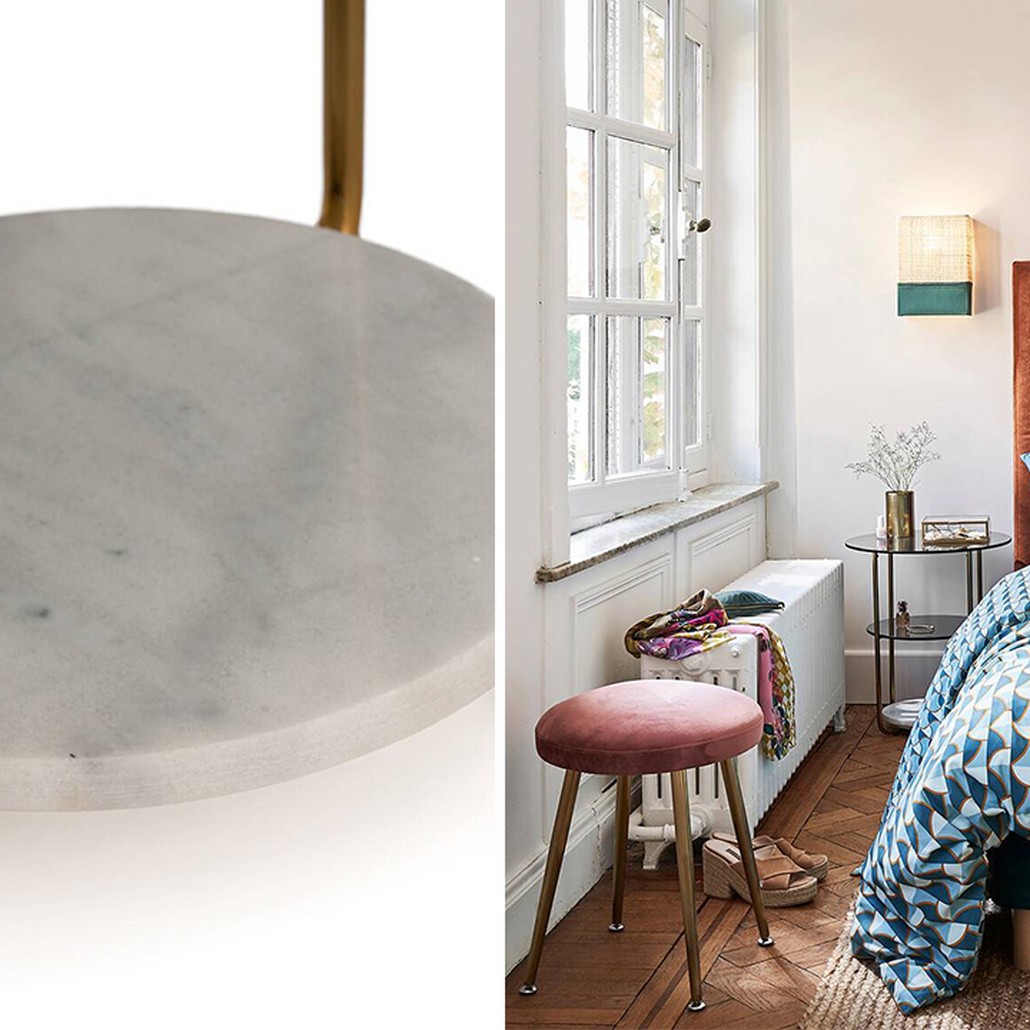 Приставной стол White Marble