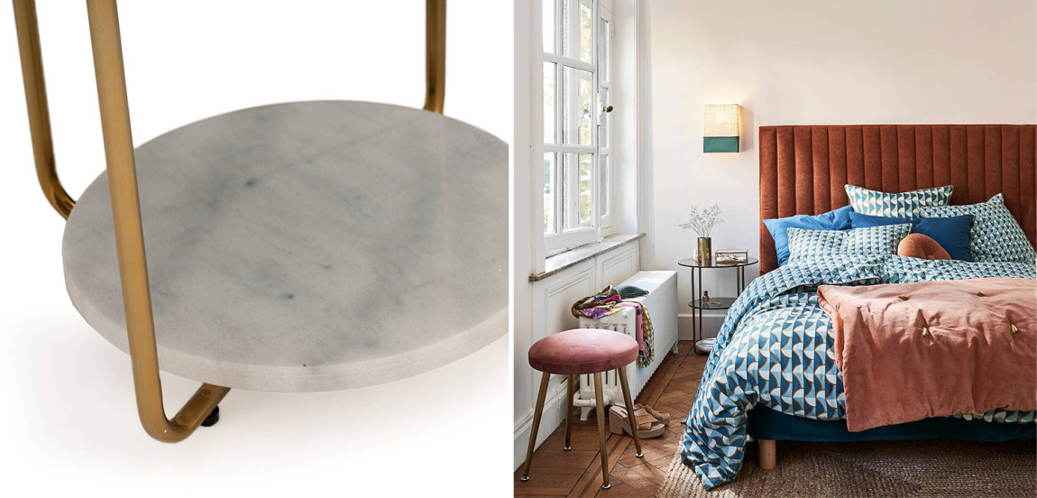 Приставной стол White Marble