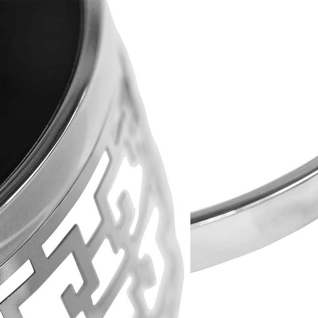 Приставной стол Yen Geometry Side Table silver 50