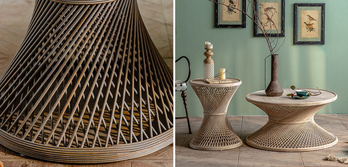 Приставной стол Zaire Wicker Coffee Table Light