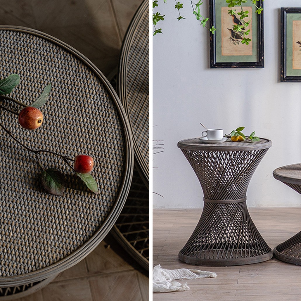 Приставной стол Zaire Wicker Side Table Dark