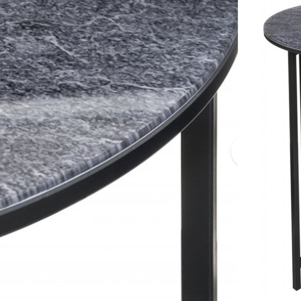 Приставной стол Zermatt Side Table round gray