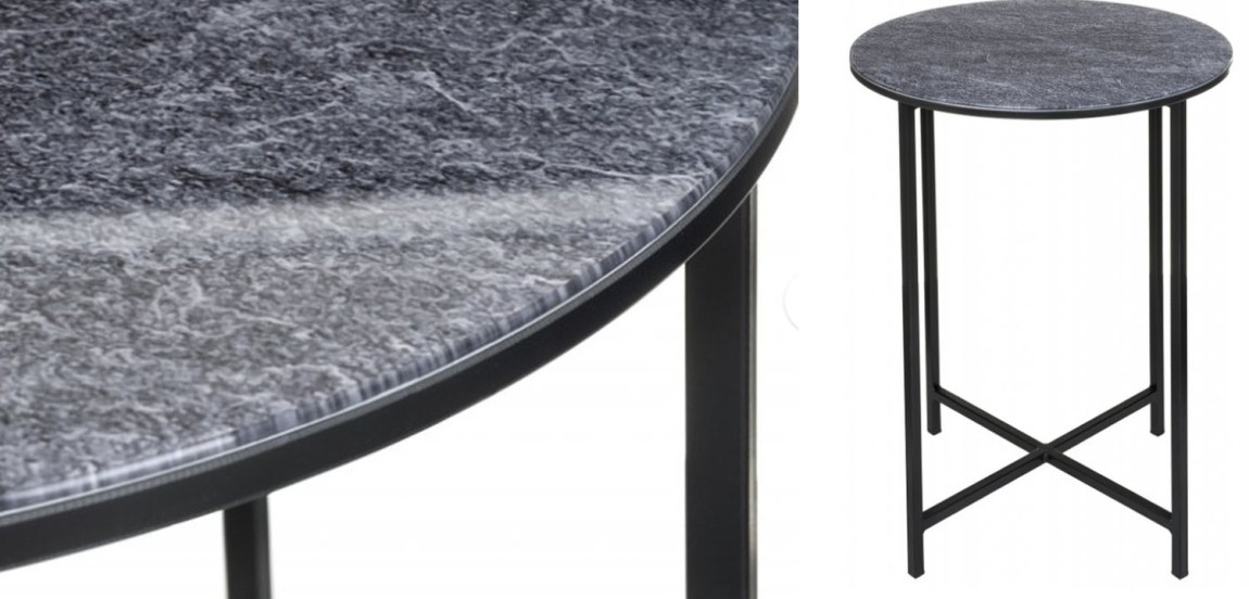 Приставной стол Zermatt Side Table round gray