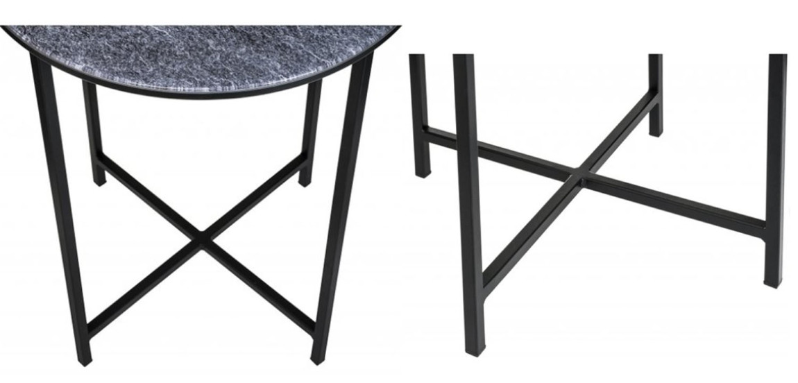Приставной стол Zermatt Side Table round gray