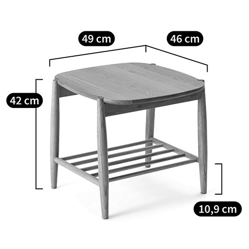 Приставной стол из массива дуба Reyer Side Table