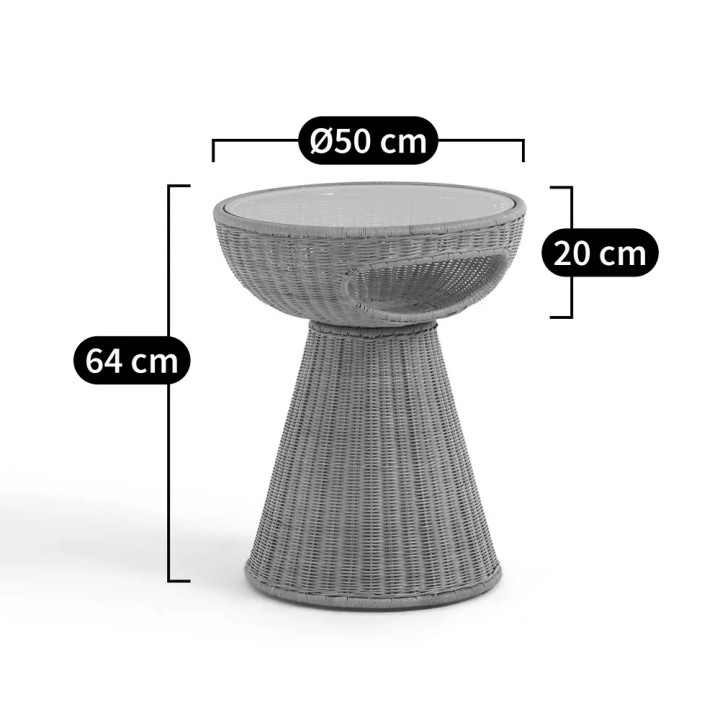 Приставной стол из ротанга Rattany