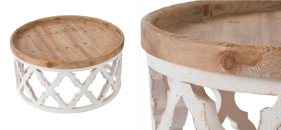 Приставной стол низкий Panfilu Wooden Side Table
