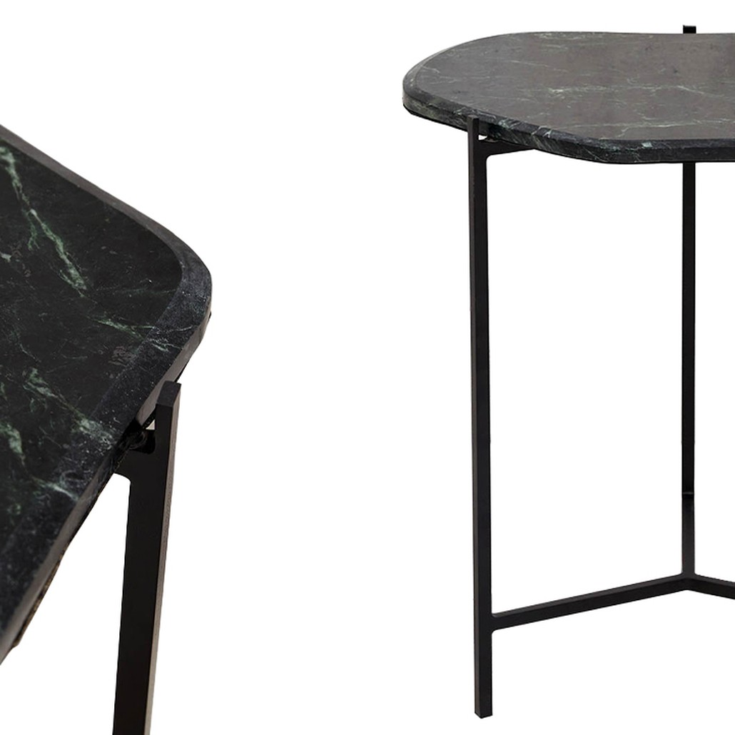 Приставной стол с каменной столешницей Tuan Side Table