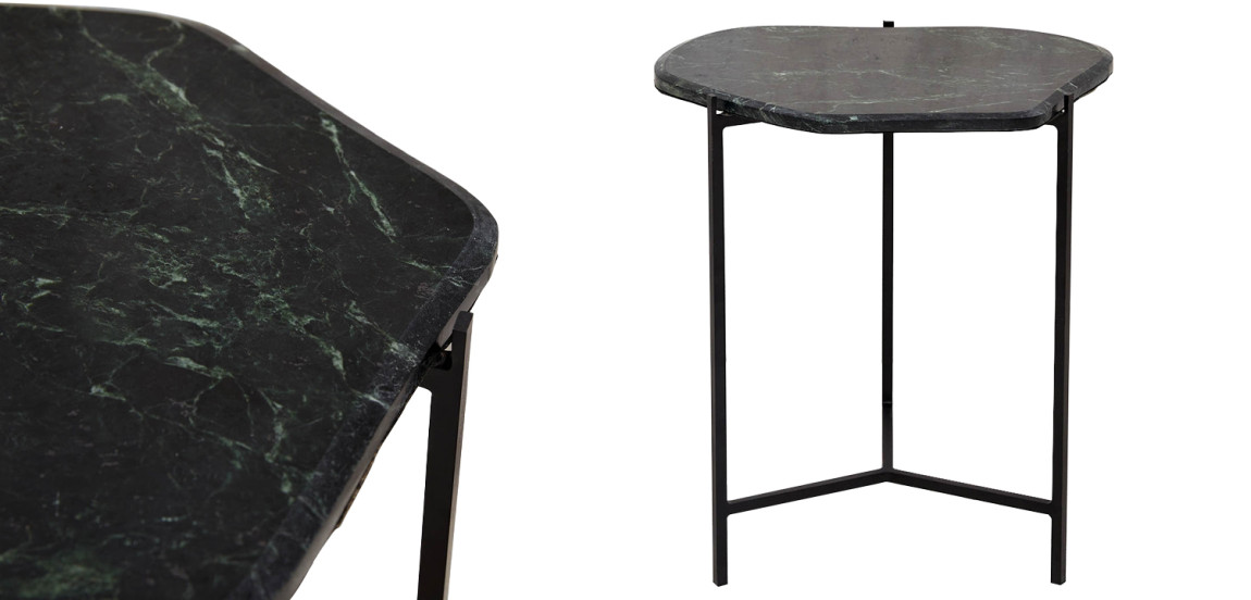 Приставной стол с каменной столешницей Tuan Side Table
