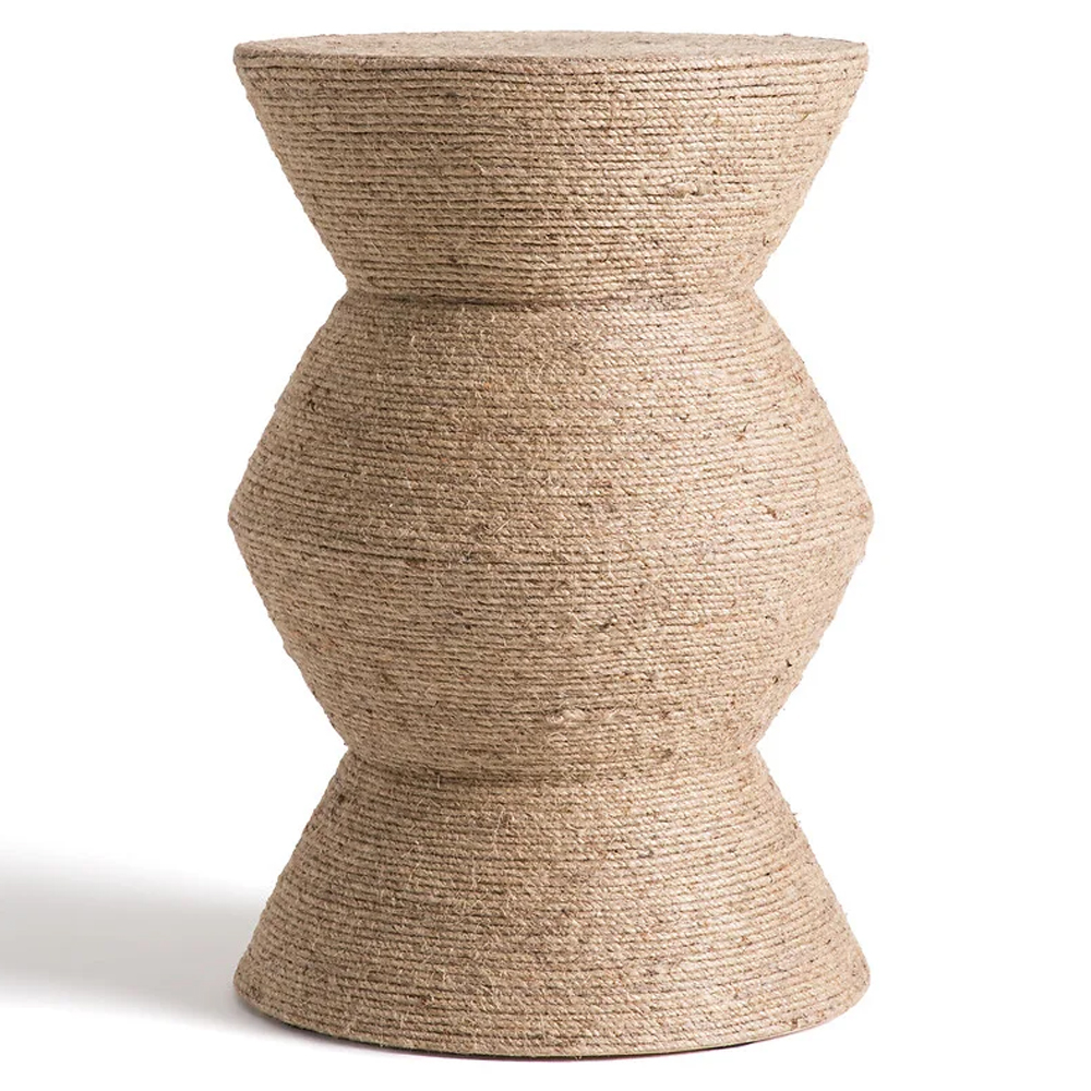 Приставной стол с отделкой из джута Juti D30 см