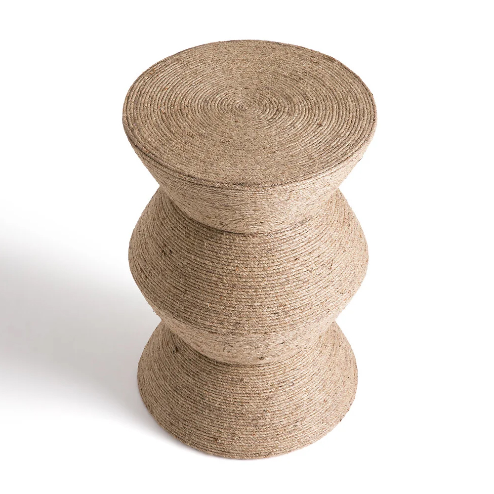 Приставной стол с отделкой из джута Juti D30 см