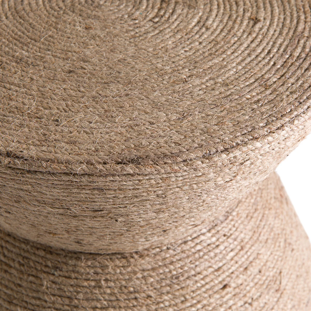 Приставной стол с отделкой из джута Juti D30 см