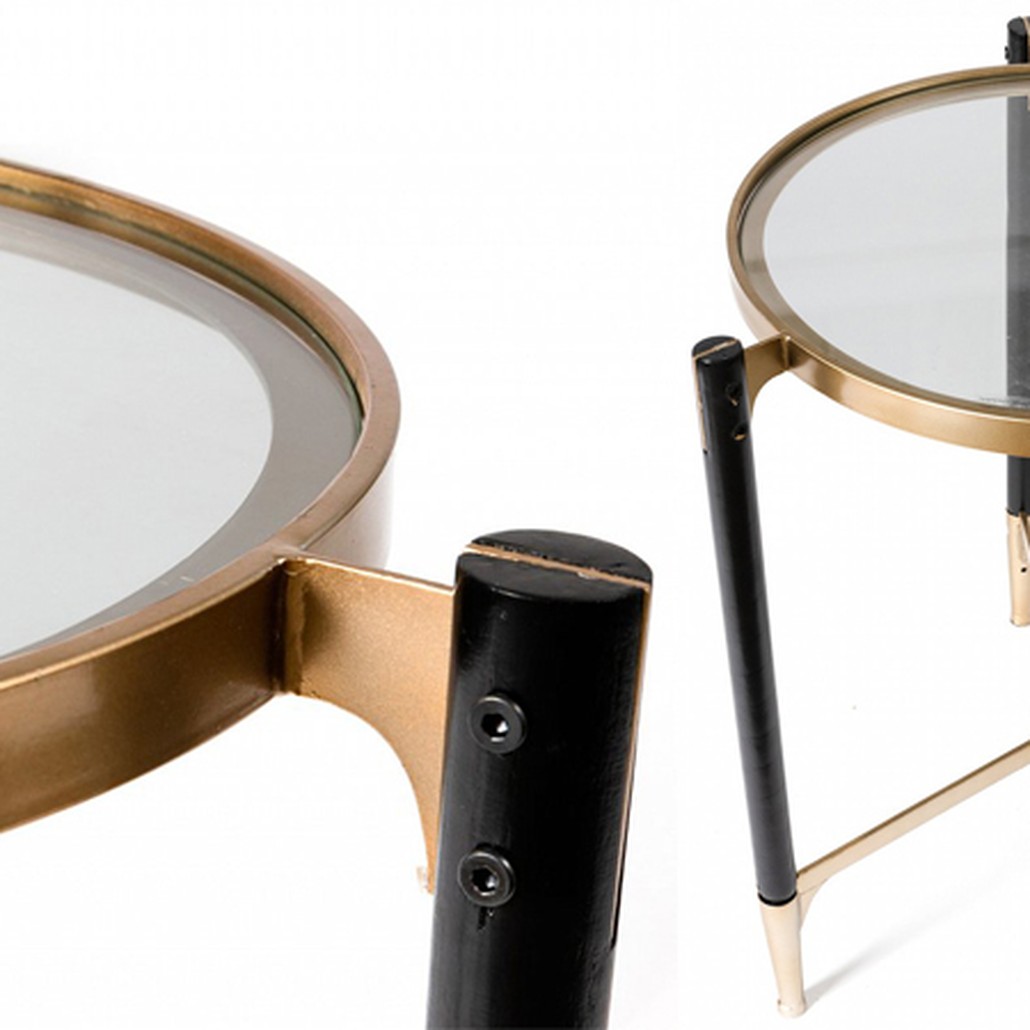 Приставной столик Black & Gold Table round