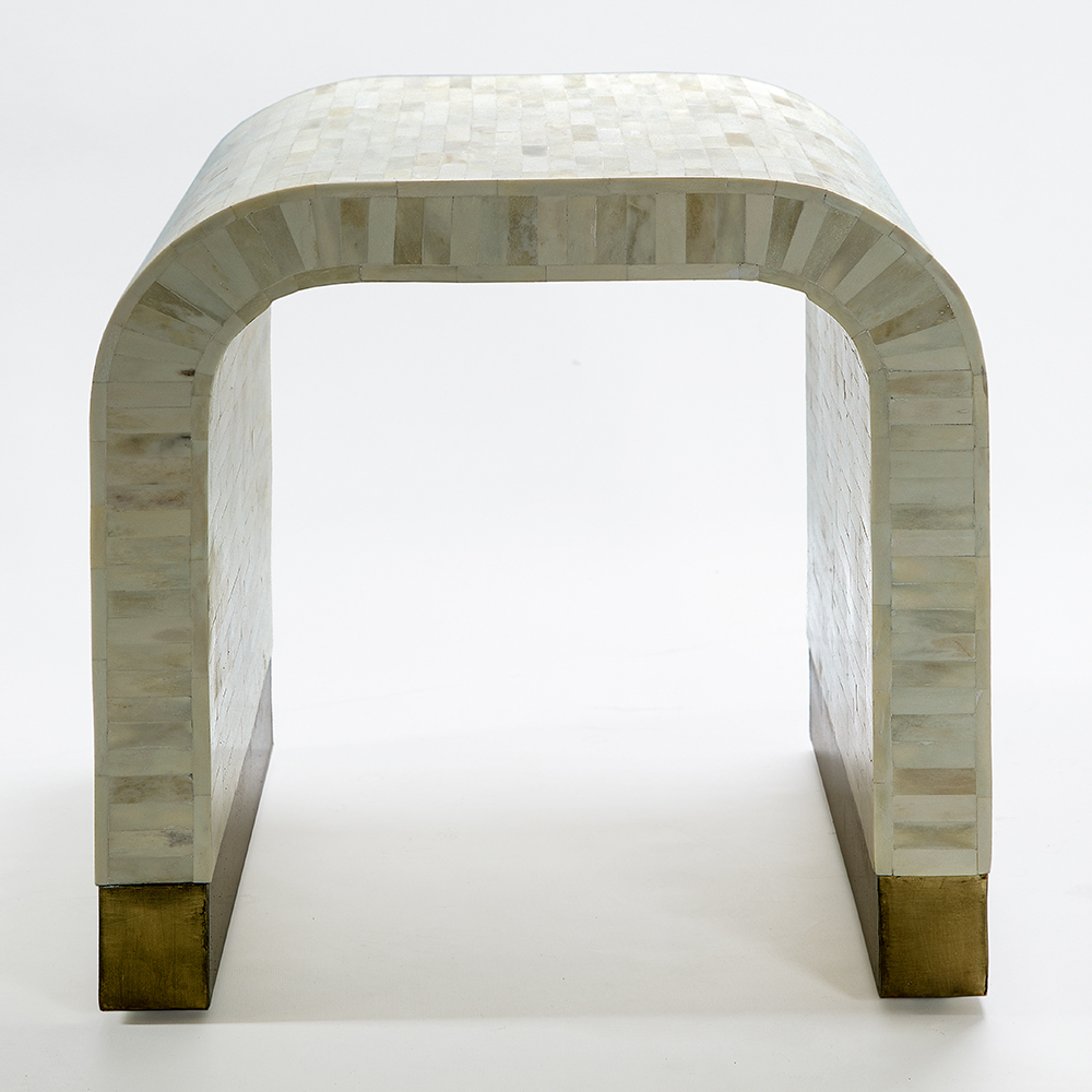 Приставной столик BONE INLAY SIDE TABLE-Cream