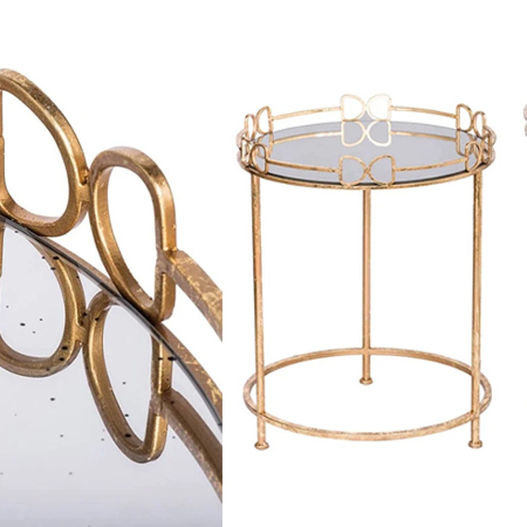 Приставной столик Round Table gold