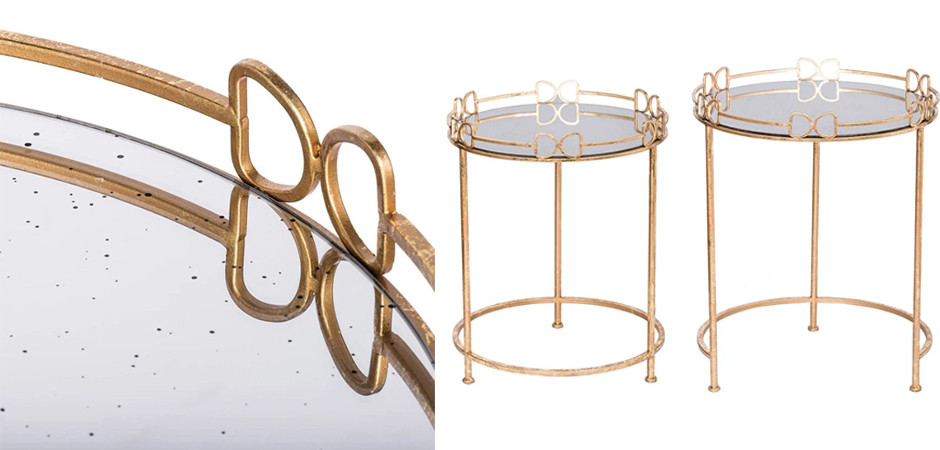 Приставной столик Round Table gold