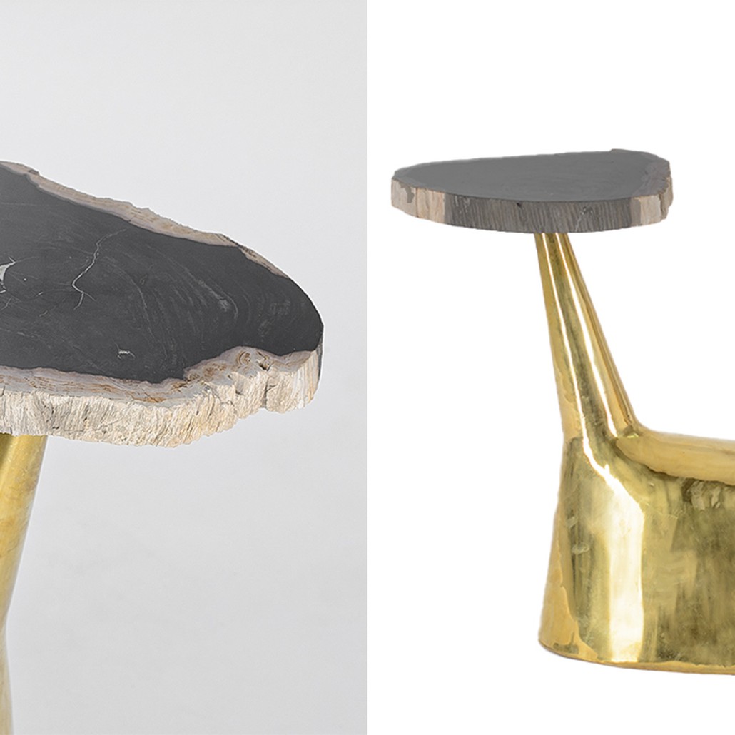 Приставной столик Side Table Petrified Wood