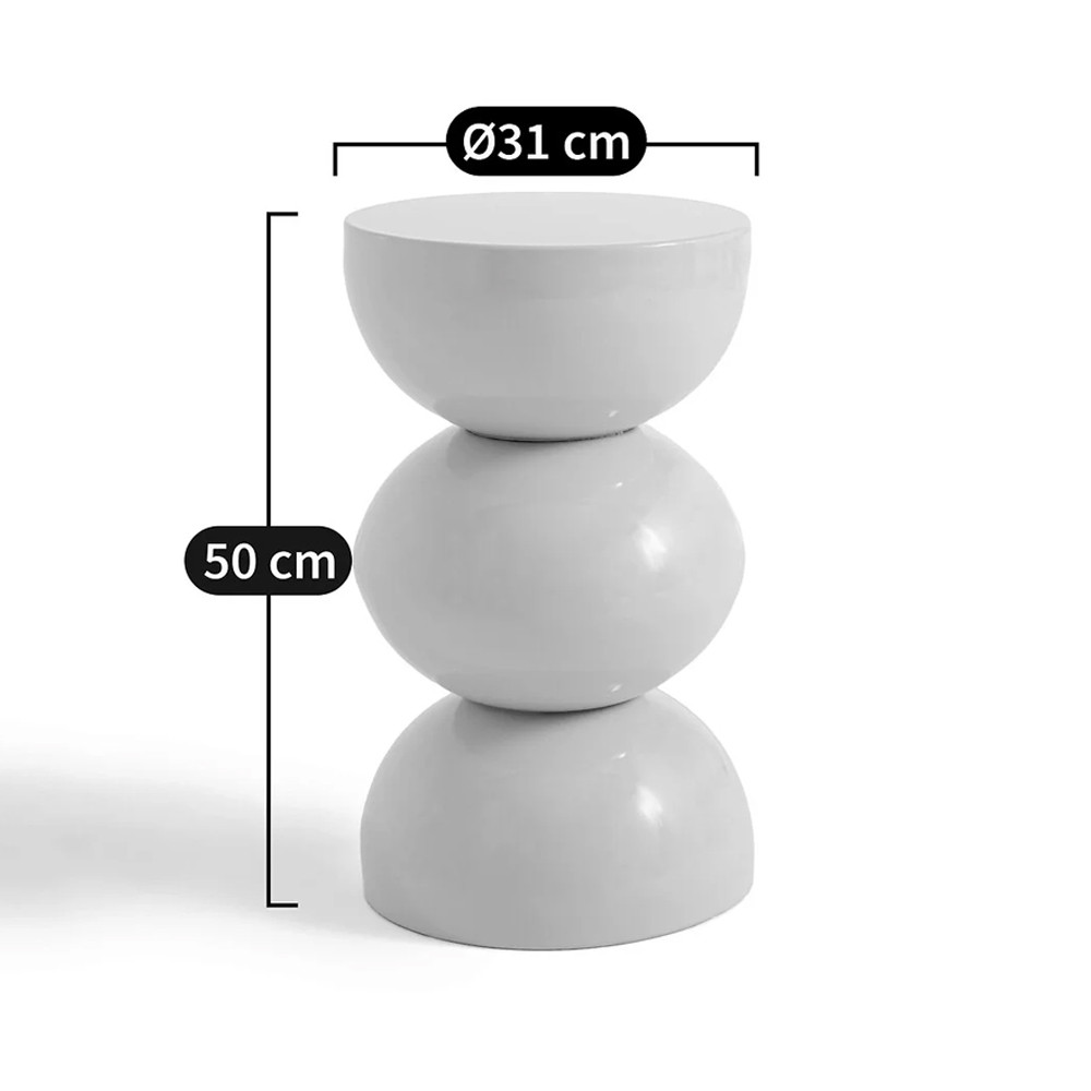 Приставной столик белого цвета Bead