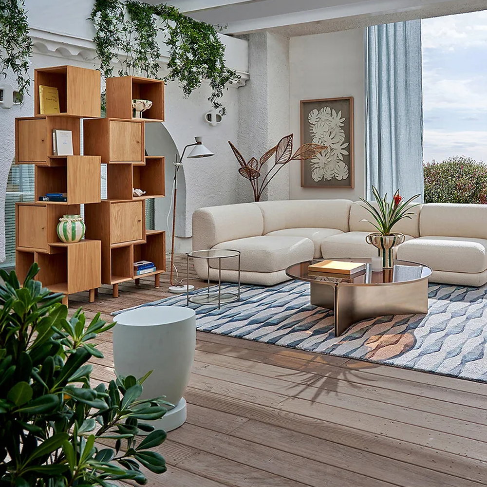 Приставной столик из массива манго Tom-tom Grey