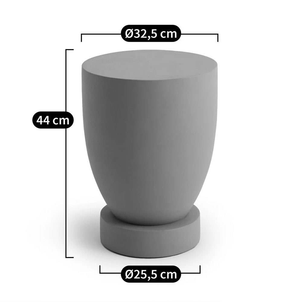 Приставной столик из массива манго Tom-tom Grey