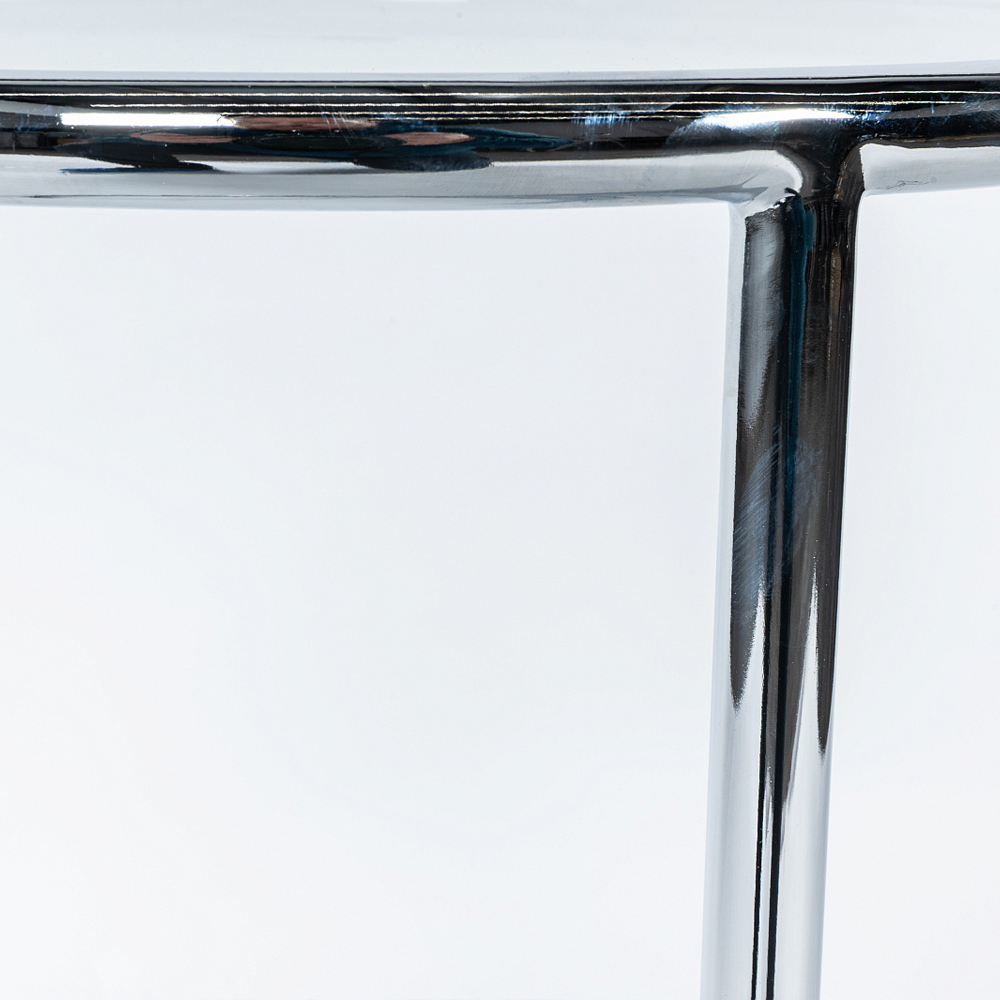 Приставной столик на серебристом основании с столешницей из стекла Noir