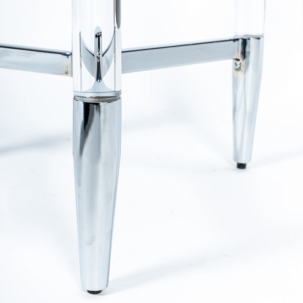 Приставной столик со стеклянной столешницей Deimos