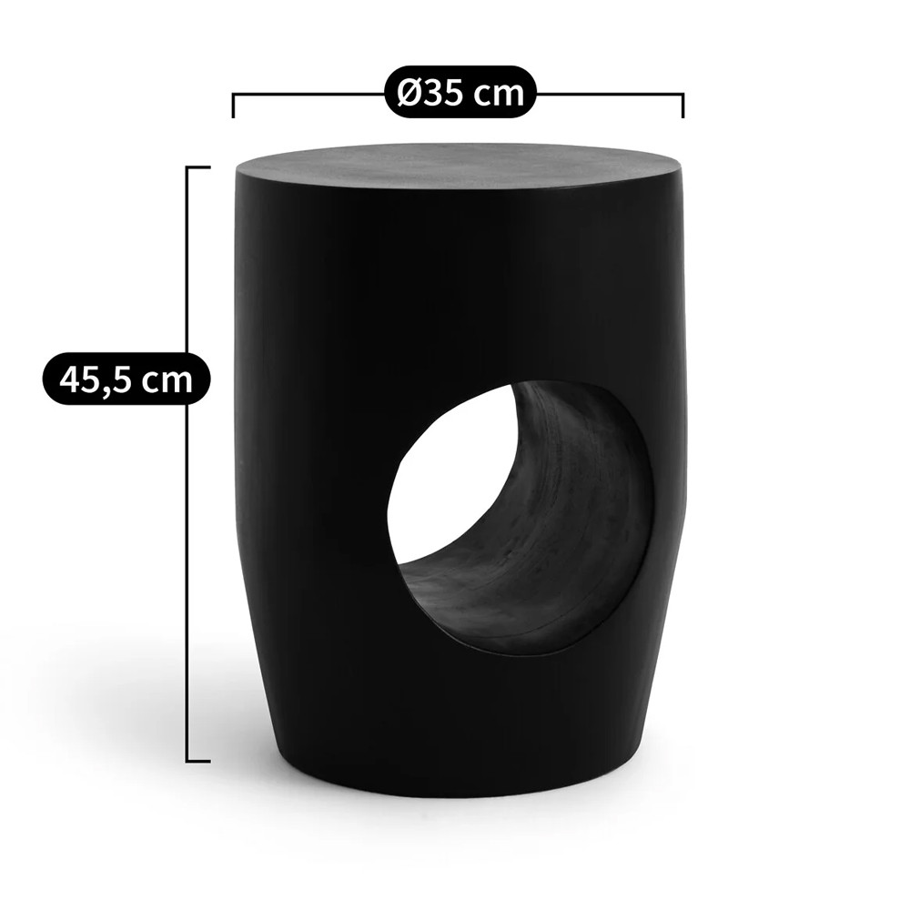 Приставной столик черного цвета AMORPHOUS