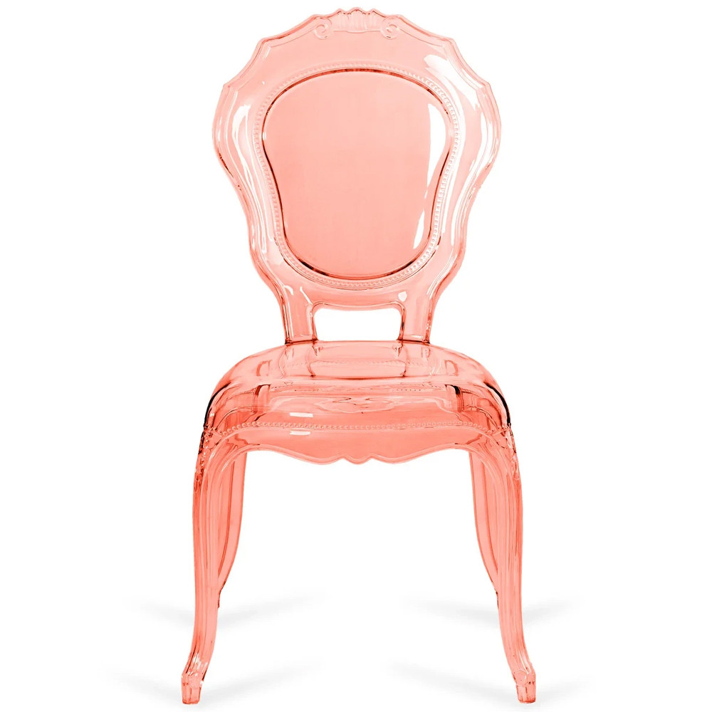 Прозрачный стул розовый LOUIS GHOST CHAIR Pink