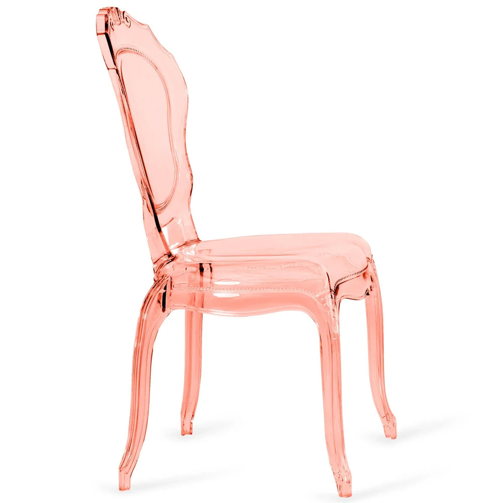 Прозрачный стул розовый LOUIS GHOST CHAIR Pink