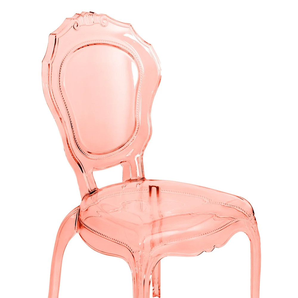 Прозрачный стул розовый LOUIS GHOST CHAIR Pink