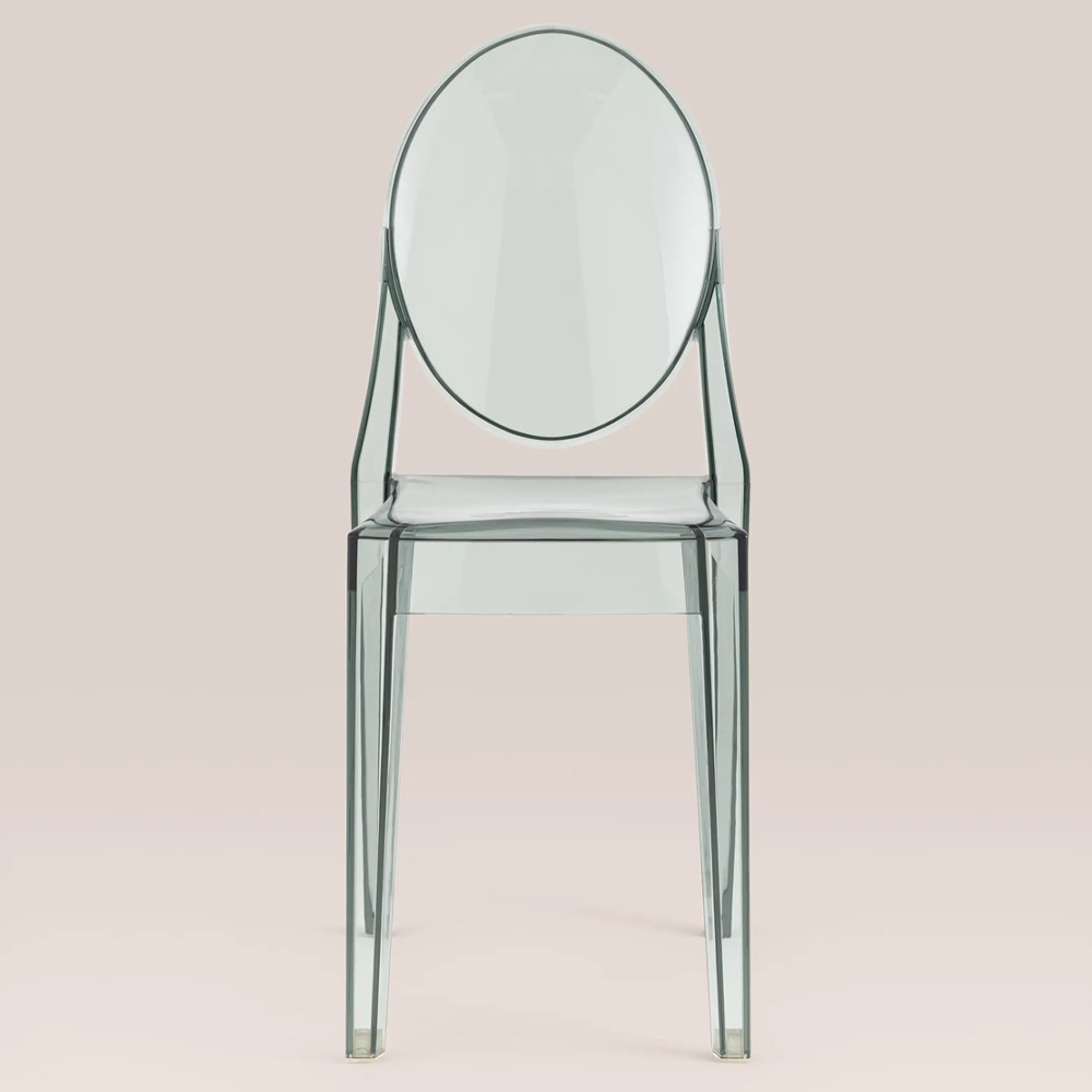 Прозрачный стул с серым оттенком LOUIS GHOST CHAIR