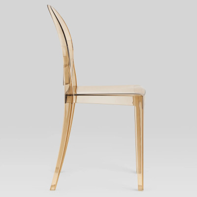 Прозрачный стул с янтарным оттенком LOUIS GHOST CHAIR