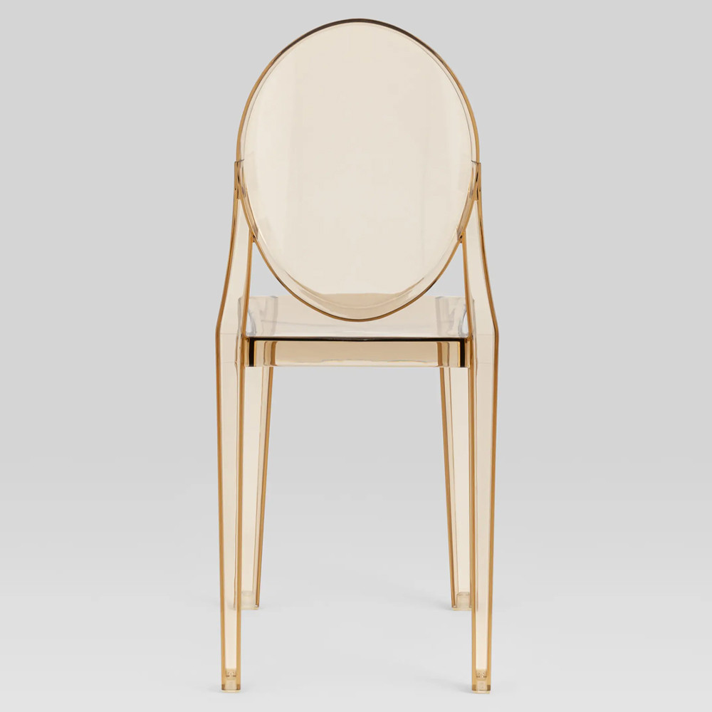 Прозрачный стул с янтарным оттенком LOUIS GHOST CHAIR