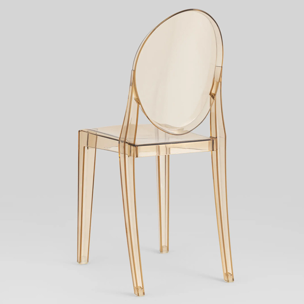 Прозрачный стул с янтарным оттенком LOUIS GHOST CHAIR
